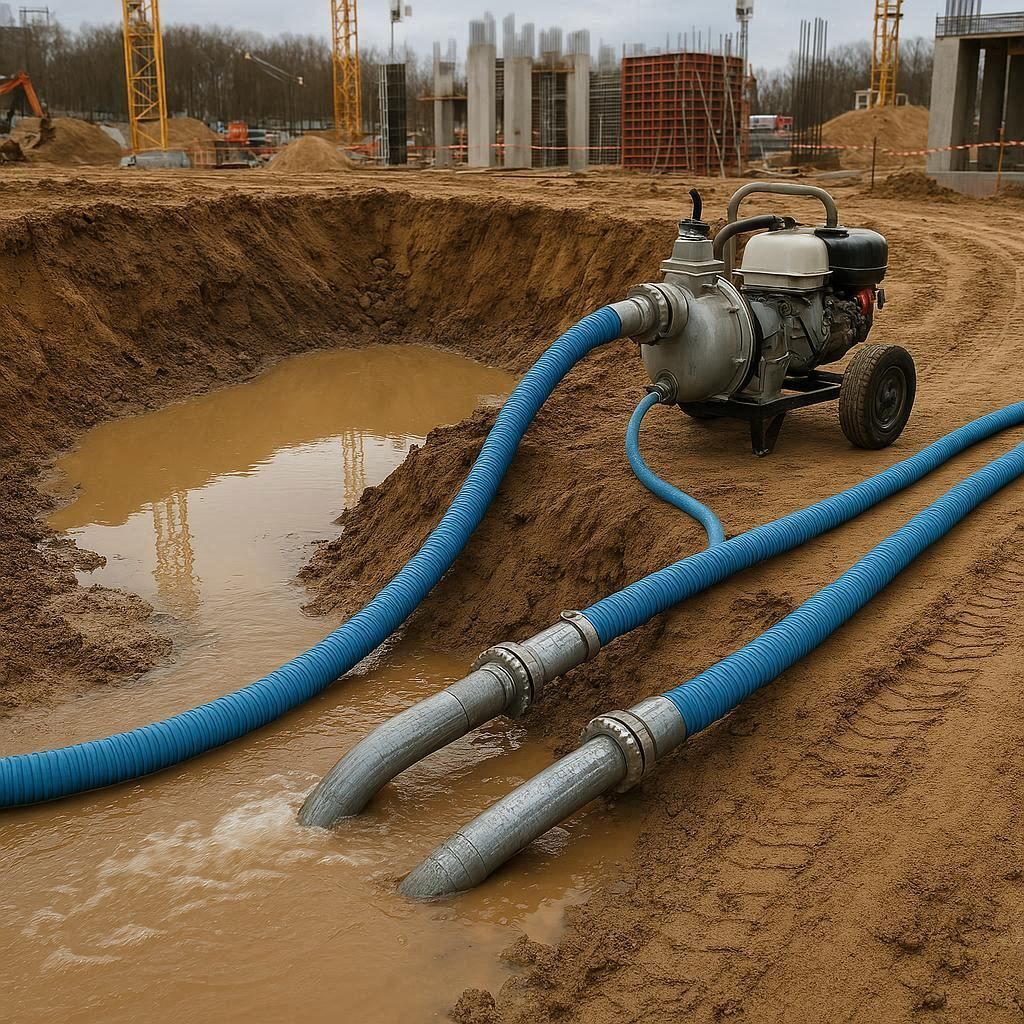 Водопонижение и осушение котлована в Перми